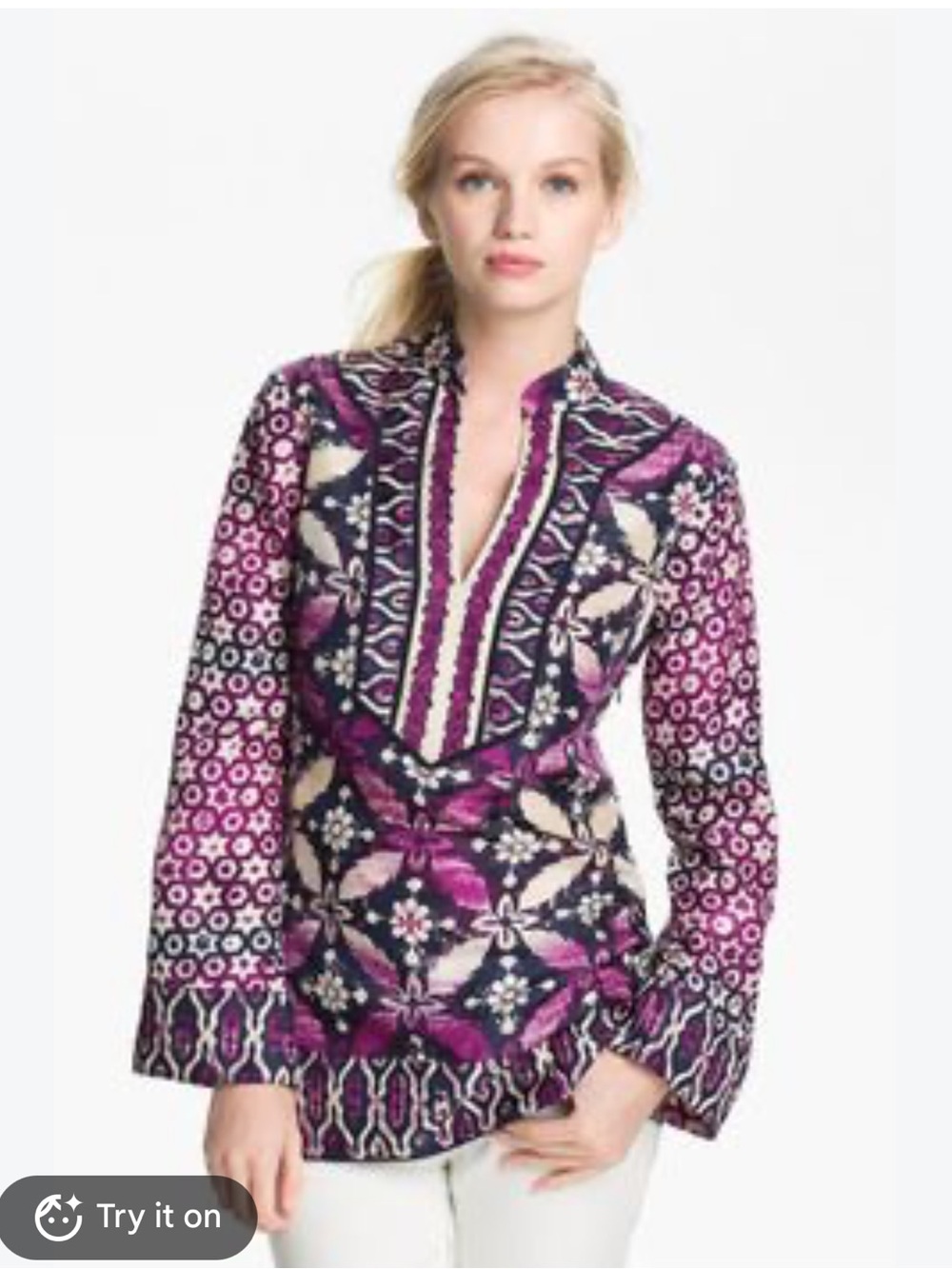 Tory Burch silk Daria blouse size 4
